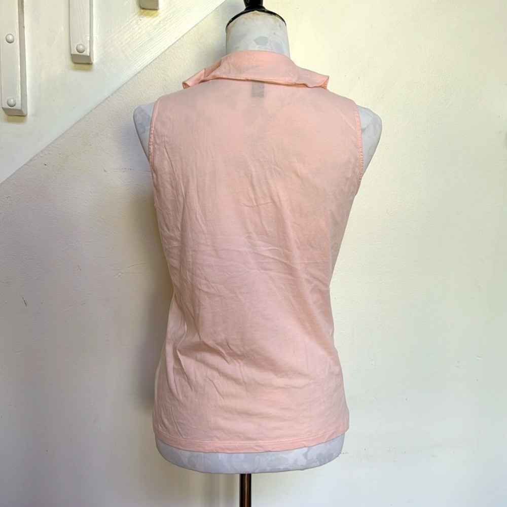 Ralph Lauren Jeans Co Vintage Pale Pink V-Neck Prairie Top - Picture 6 of 8